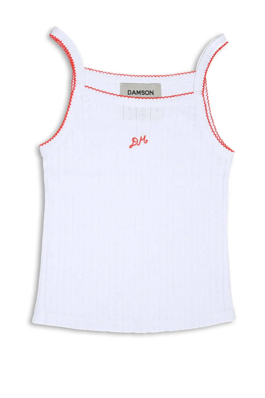 dm cami top - white pointelle sold by Damson Madder product image thumbnail 2