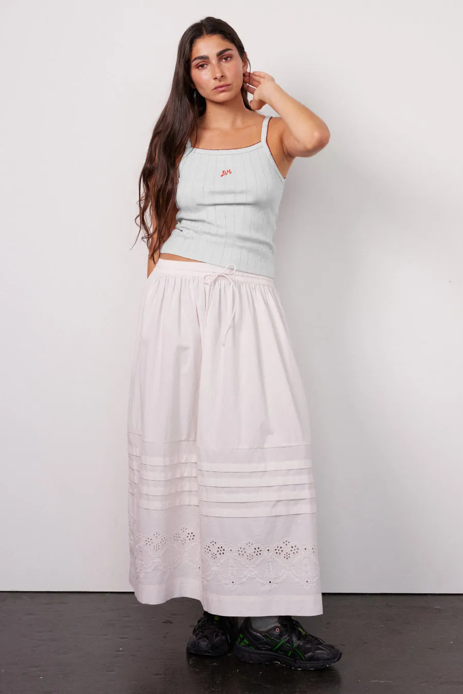 dm cami top - white pointelle sold by Damson Madder product image thumbnail 3