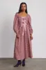 dakota bow midi dress - red gingham sold by Damson Madder