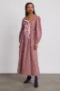 dakota bow midi dress - red gingham sold by Damson Madder