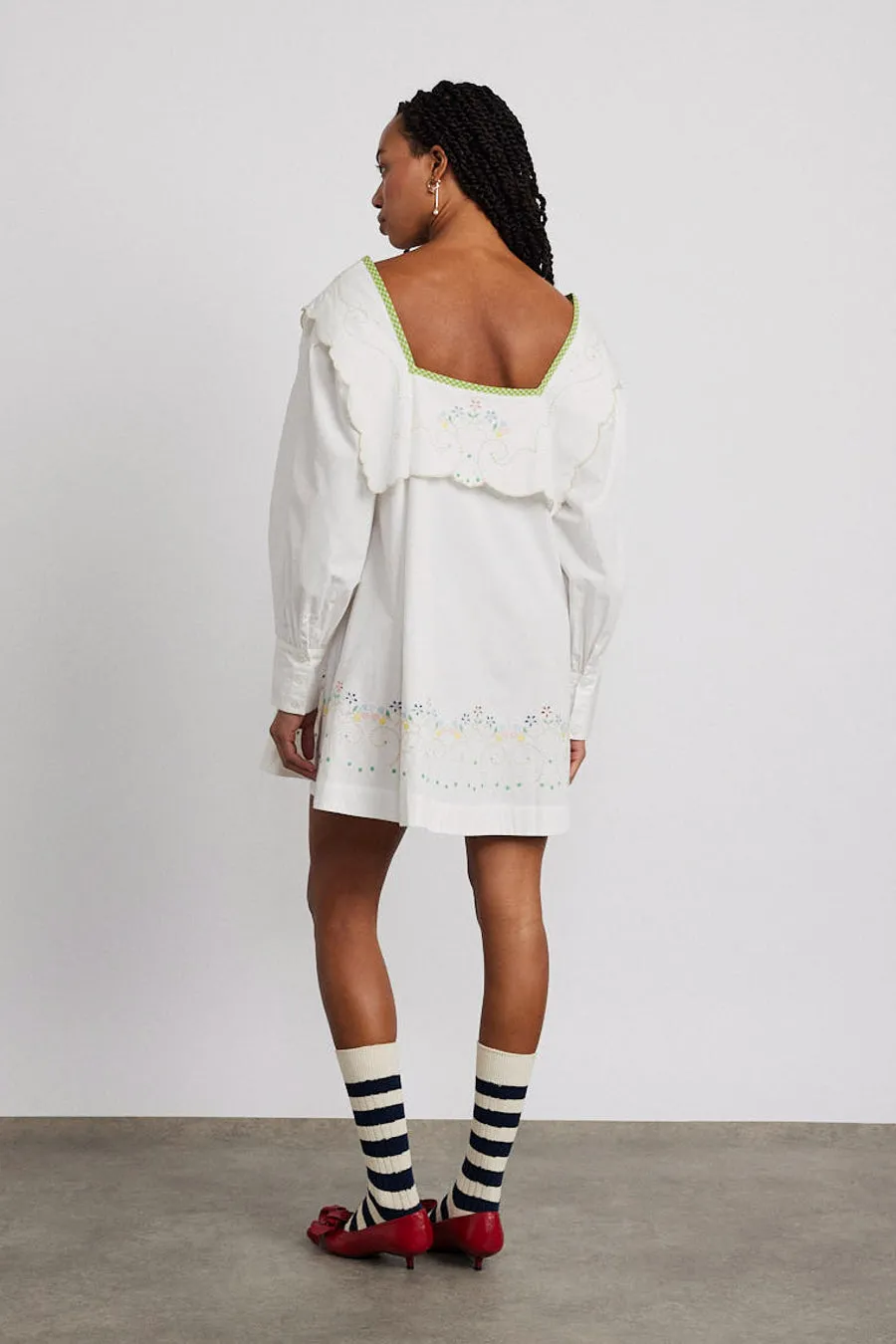 mala mini dress - floral embroidery sold by Damson Madder product image thumbnail 5