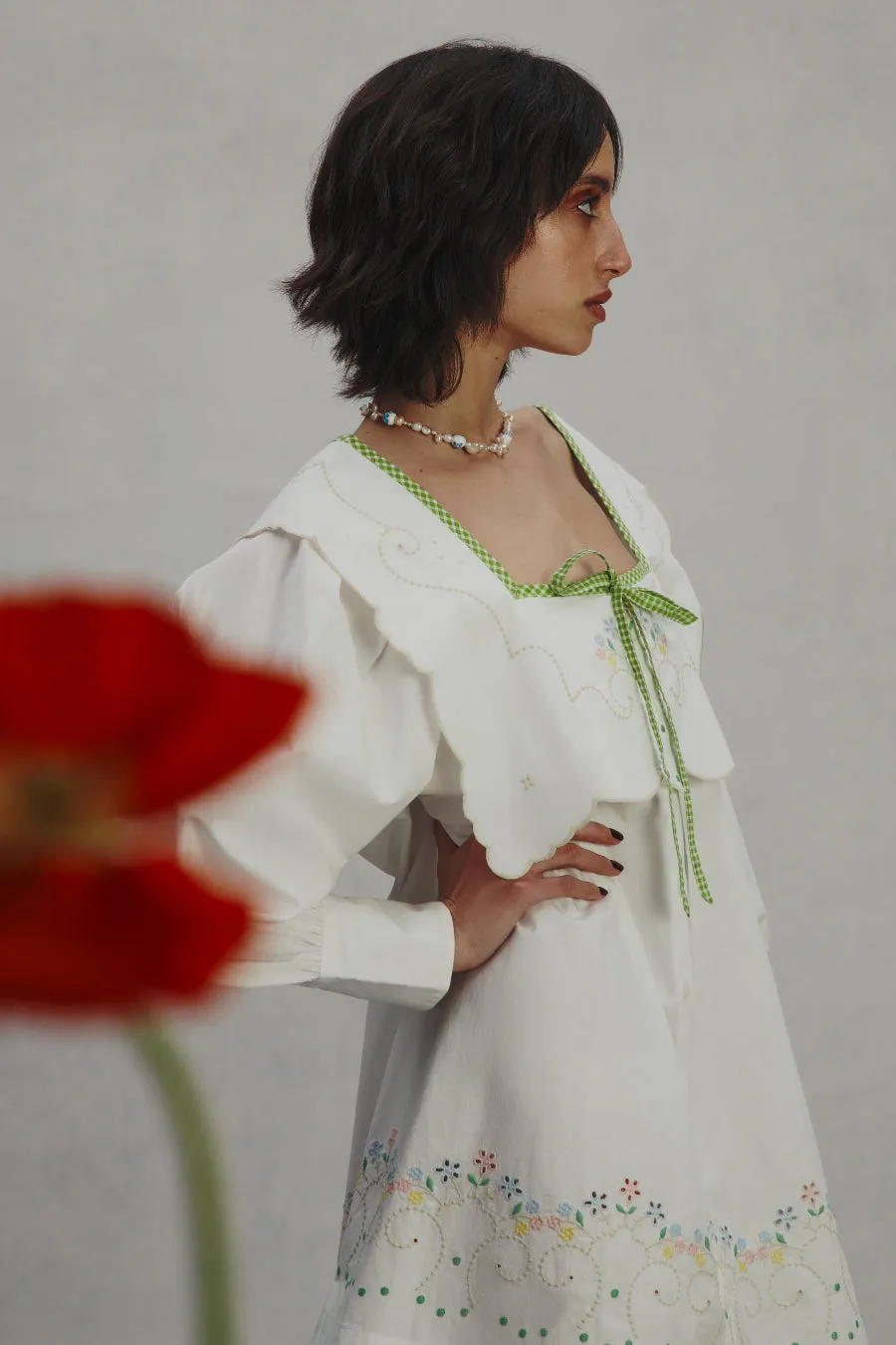 mala mini dress - floral embroidery sold by Damson Madder product image thumbnail 2