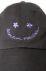 smiley cap with lilac embroidery - web exclusive sold by Damson Madder