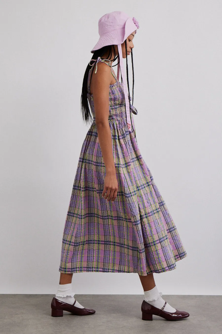 hettie midi dress - cindy check sold by Damson Madder product image thumbnail 2