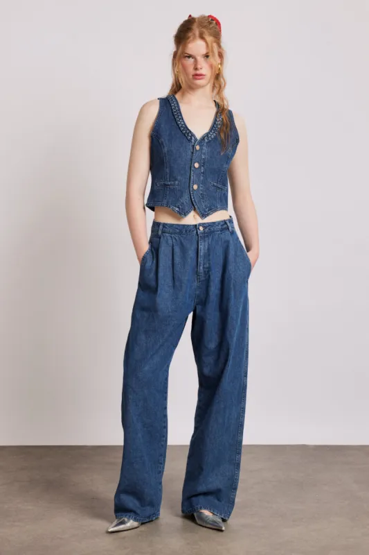 sailor jeans - vintage wash sold by Damson Madder