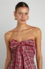 pia midi dress - red check sold by Damson Madder