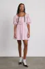 amelie mini dress - pink stripe sold by Damson Madder