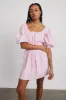 amelie mini dress - pink stripe sold by Damson Madder