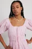 amelie mini dress - pink stripe sold by Damson Madder
