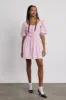amelie mini dress - pink stripe sold by Damson Madder