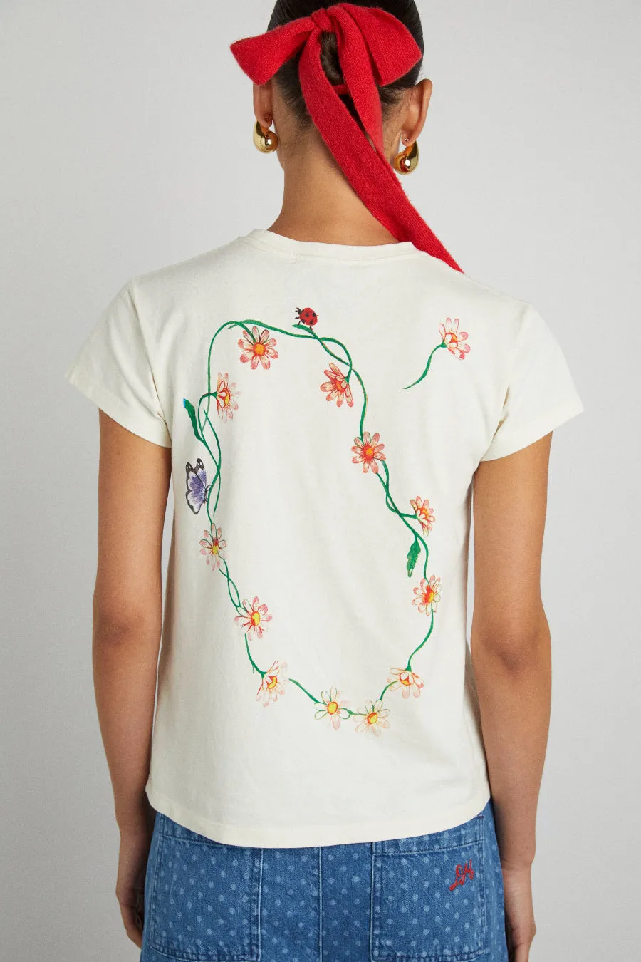 daisy chain shrunken tee sold by Damson Madder