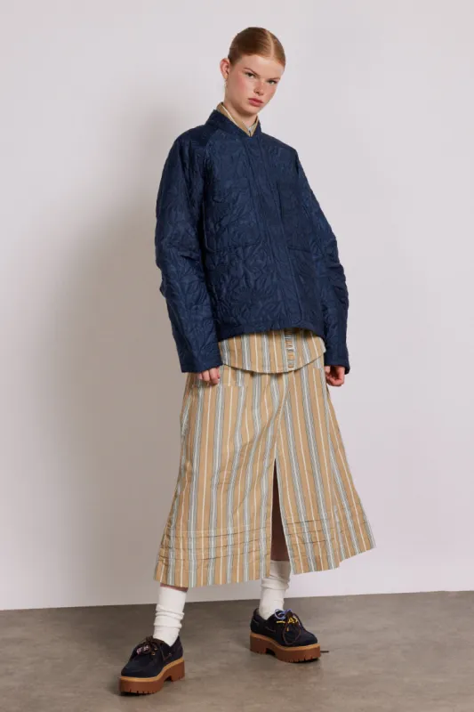 susie quilted reversible bomber sold by Damson Madder