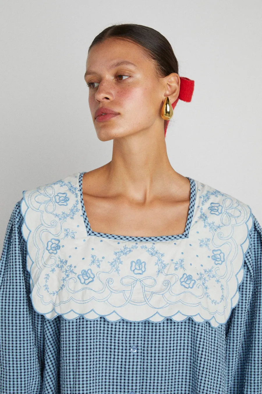 mala mini - blue gingham sold by Damson Madder product image thumbnail 2