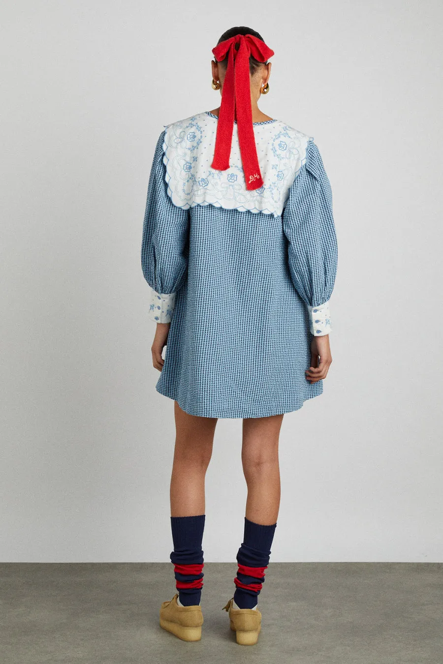 mala mini - blue gingham sold by Damson Madder product image thumbnail 4