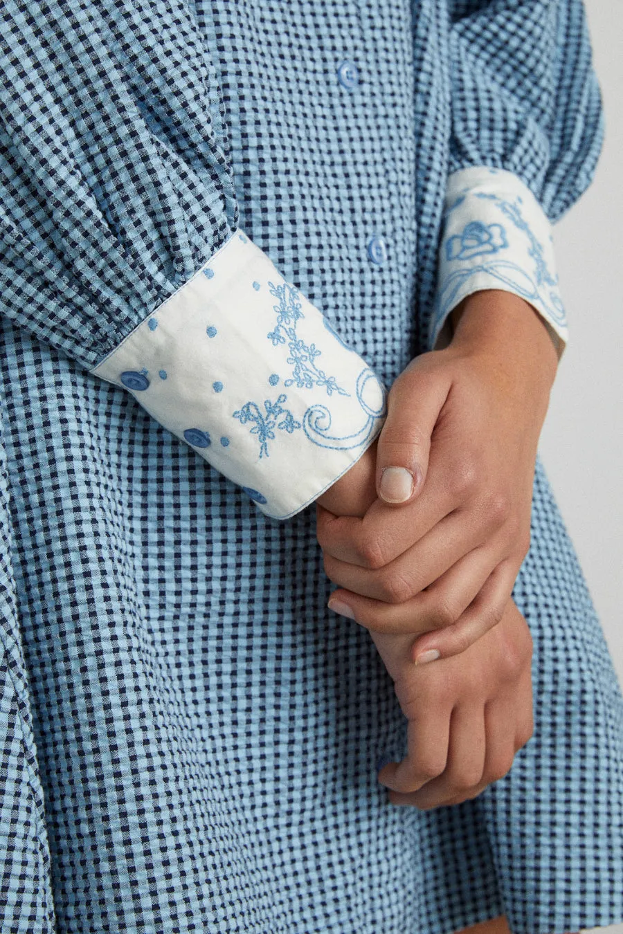 mala mini - blue gingham sold by Damson Madder product image thumbnail 5