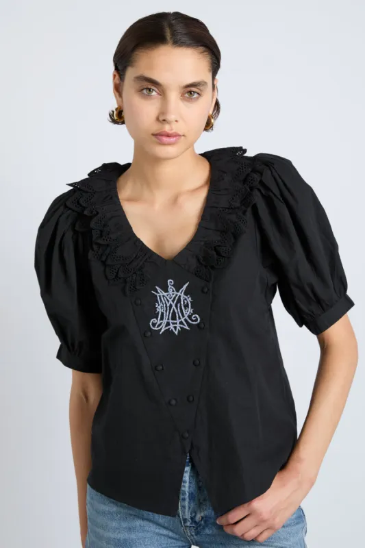 lottie blouse - black sold by Damson Madder