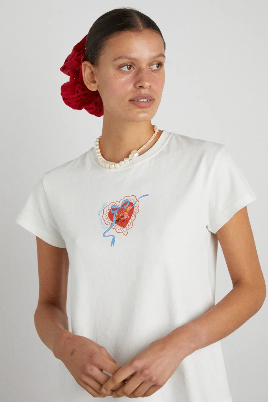 valentine shrunken tee sold by Damson Madder