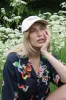 pink embroidered cap sold by Damson Madder