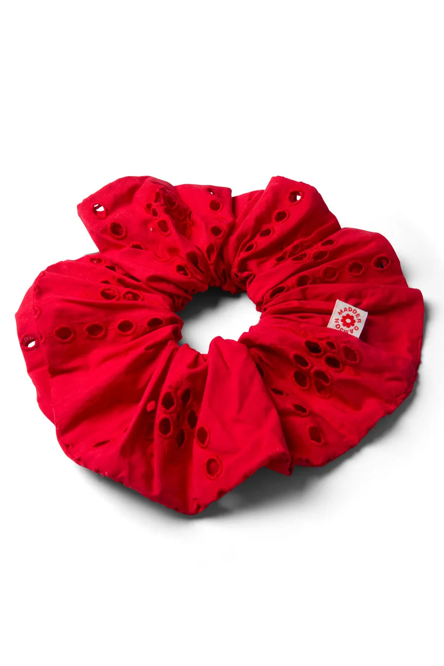 red broderie oversized scrunchie sold by Damson Madder product image thumbnail 5