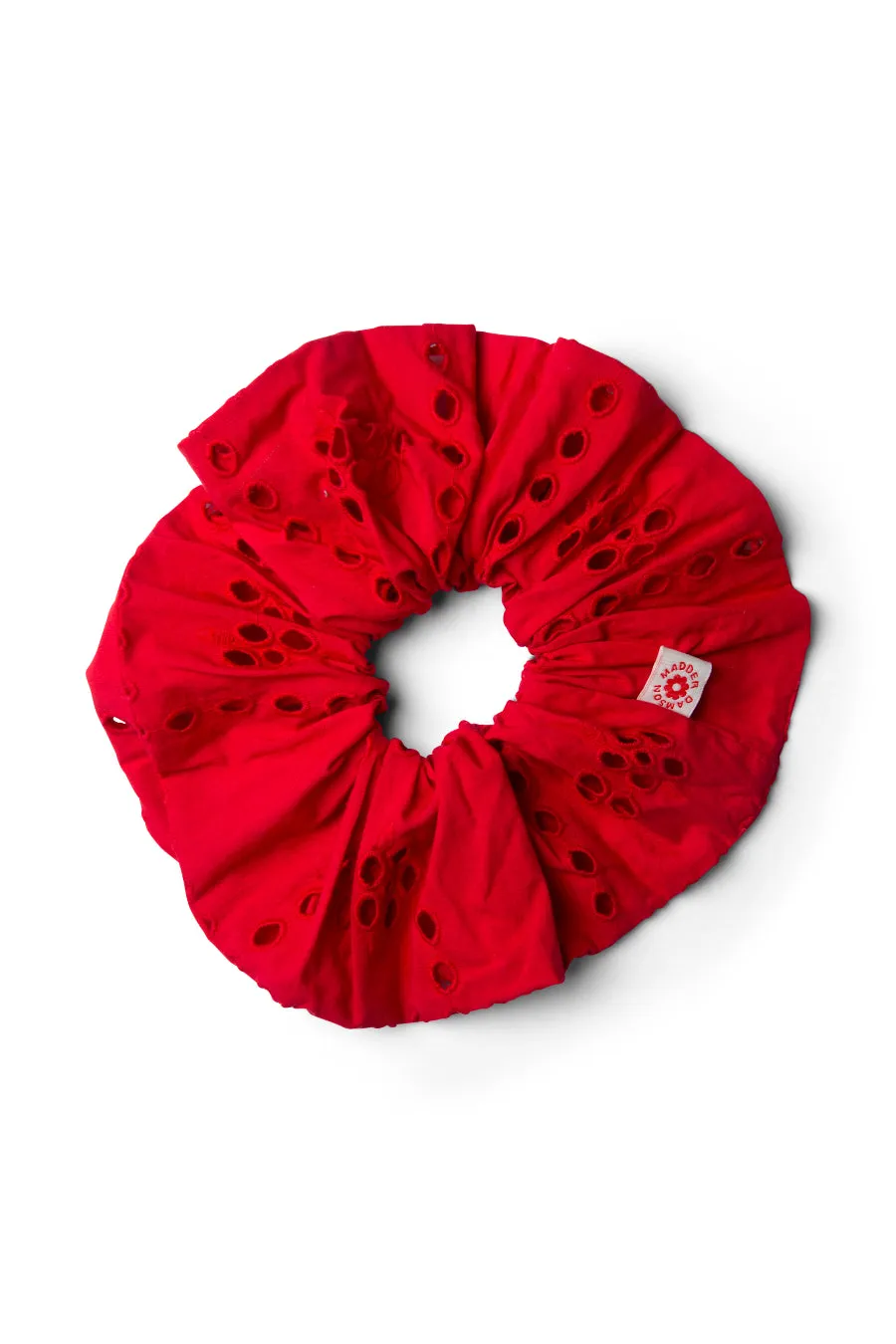 red broderie oversized scrunchie sold by Damson Madder product image thumbnail 2