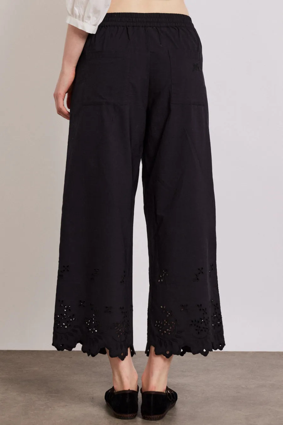 lana trousers - black broderie sold by Damson Madder product image thumbnail 4