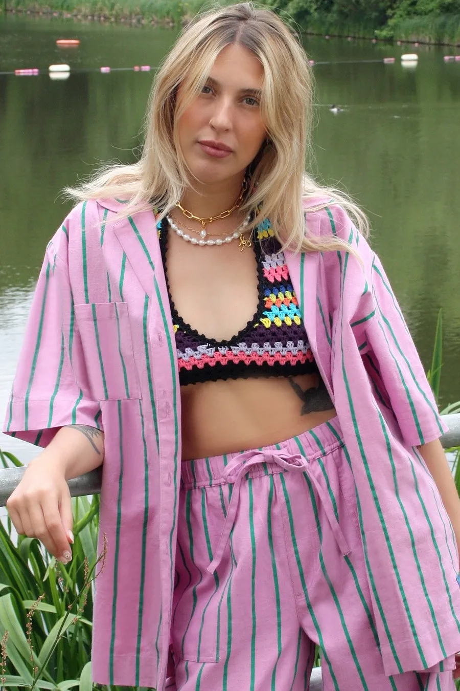 hana stripe bikini top sold by Damson Madder product image thumbnail 5
