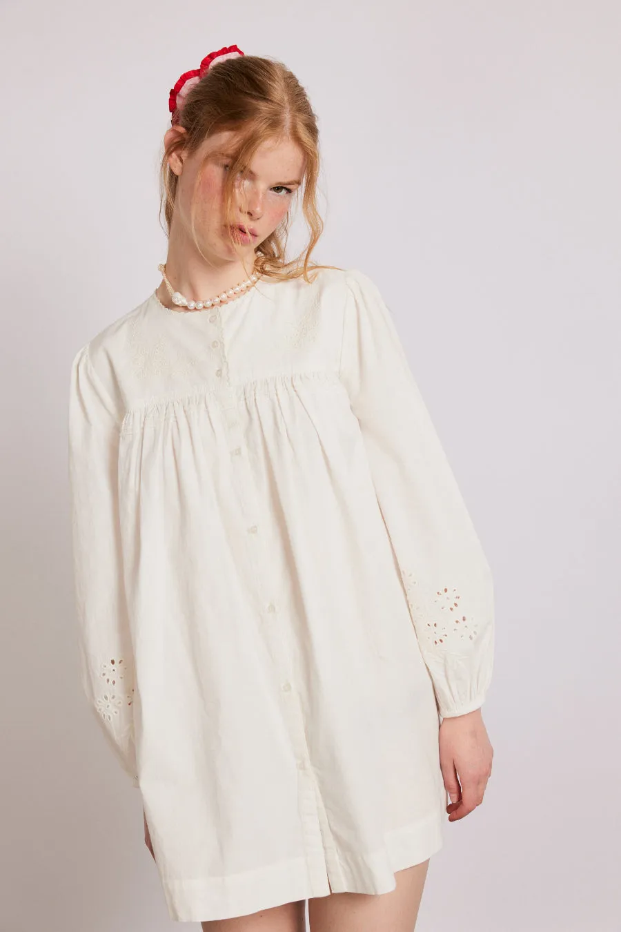 embroidered genevieve mini dress sold by Damson Madder product image thumbnail 3