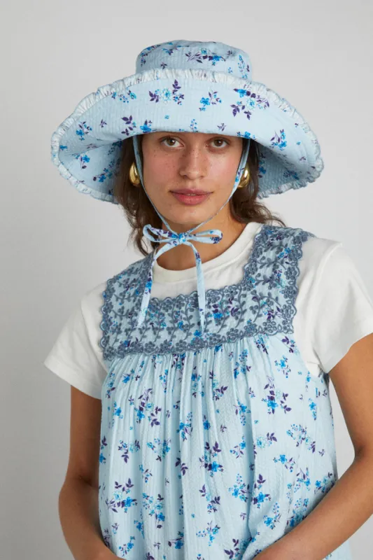 floral sunhat with frill sold by Damson Madder