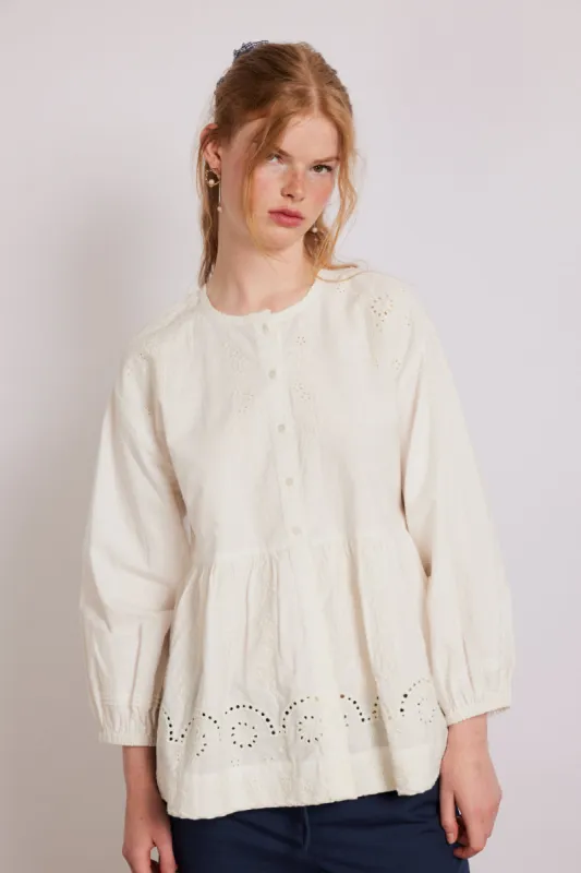 gretchen blouse - white sold by Damson Madder