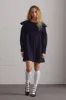 mimi mini dress - navy broderie sold by Damson Madder
