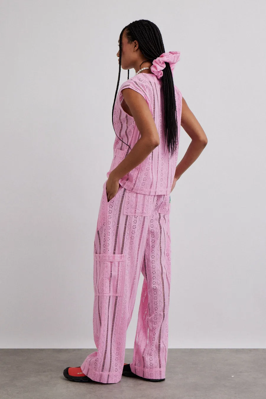 Vacation Pants - Pink Broderie sold by Damson Madder product image thumbnail 4