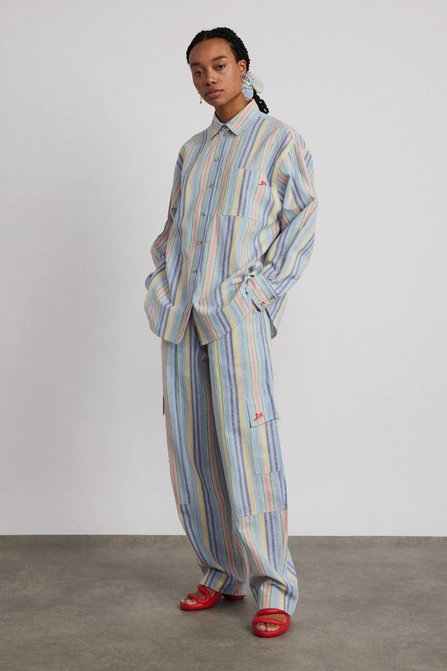 skyla shirt - multi stripe sold by Damson Madder product image thumbnail 2