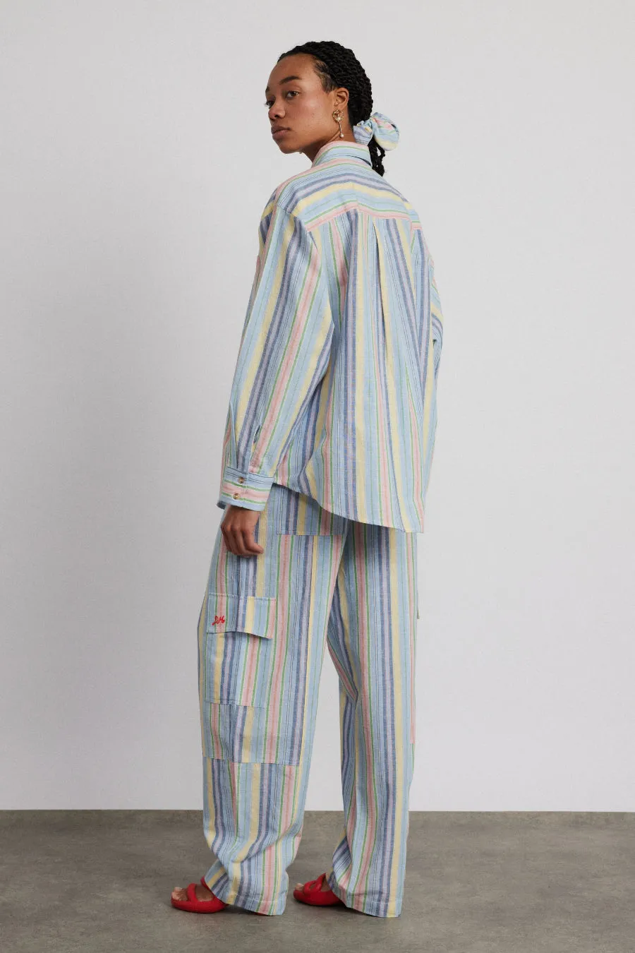 skyla shirt - multi stripe sold by Damson Madder product image thumbnail 4