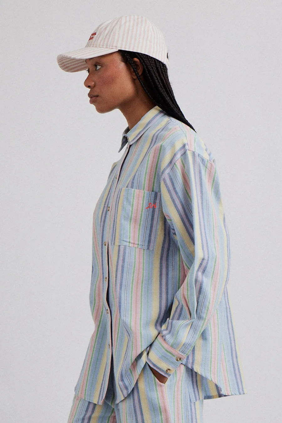 skyla shirt - multi stripe sold by Damson Madder product image thumbnail 3