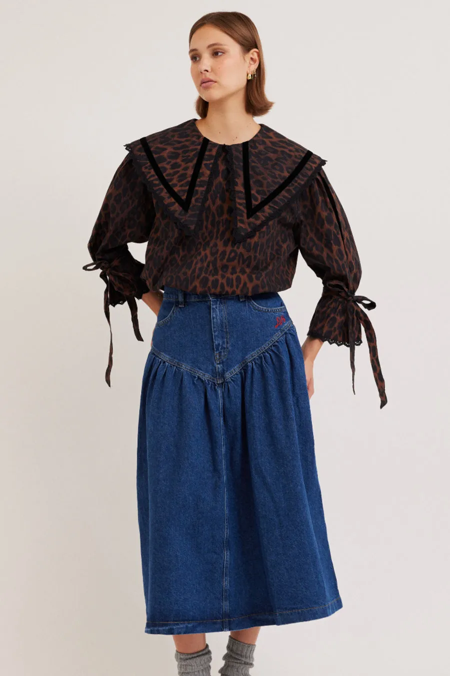 fin midi skirt sold by Damson Madder