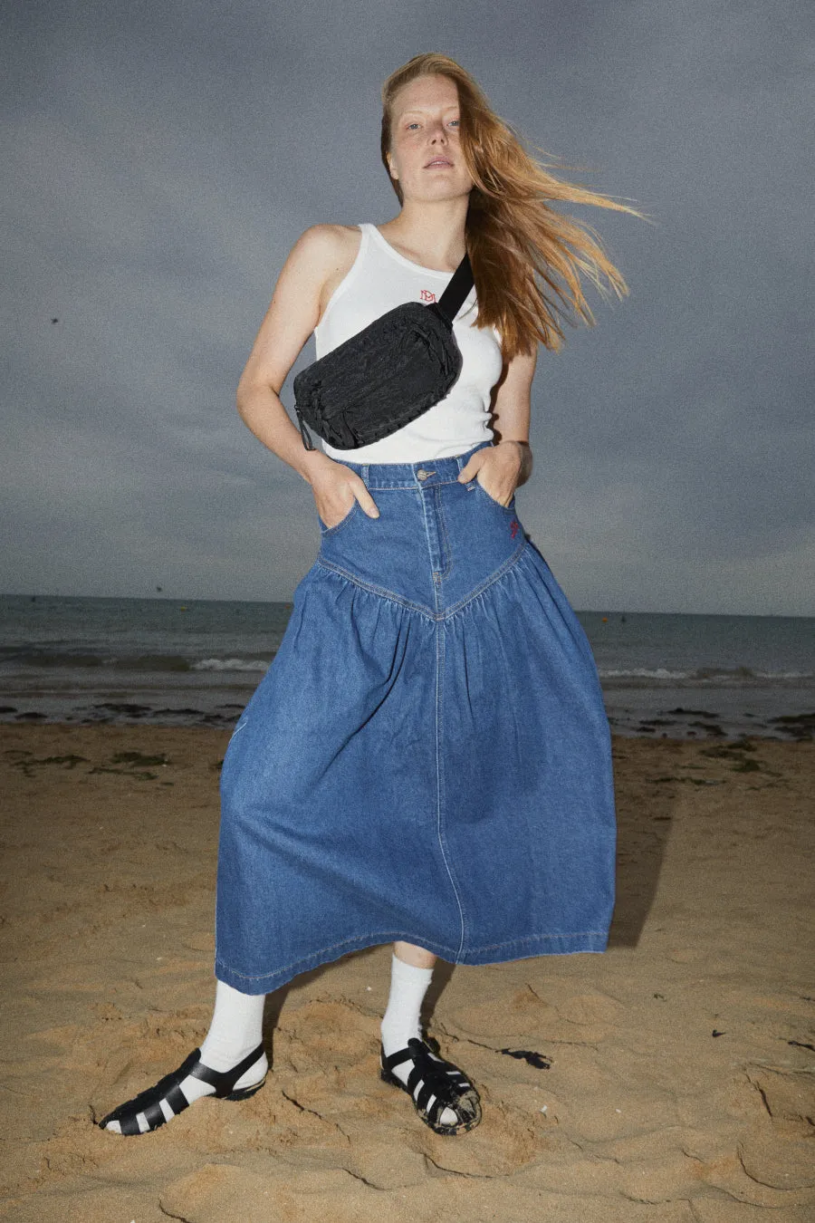 fin midi skirt sold by Damson Madder product image thumbnail 3