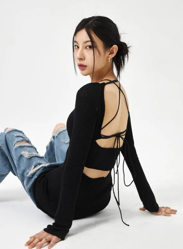 Layered Top And Sweater Set CA305 sold by Lewkin