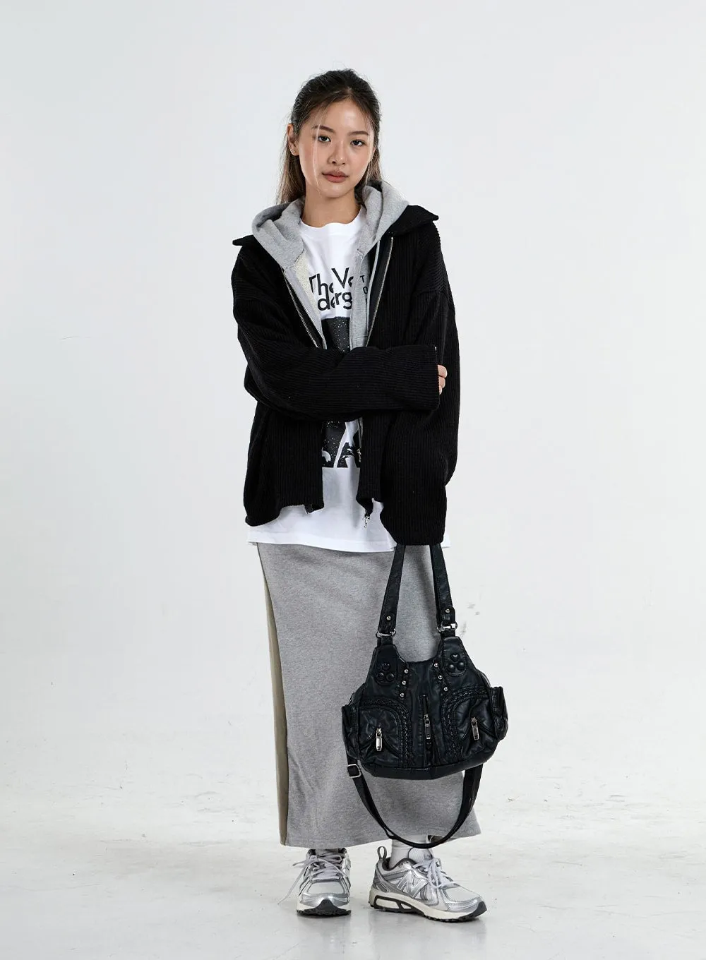 Oversize Zipper Knit Jacket Unisex CO06 sold by Lewkin product image thumbnail 3