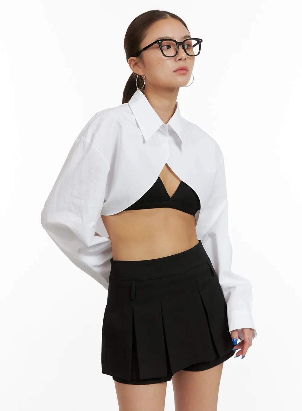 Collar Cotton Bolero Shirt CY431 sold by Lewkin product image thumbnail 2