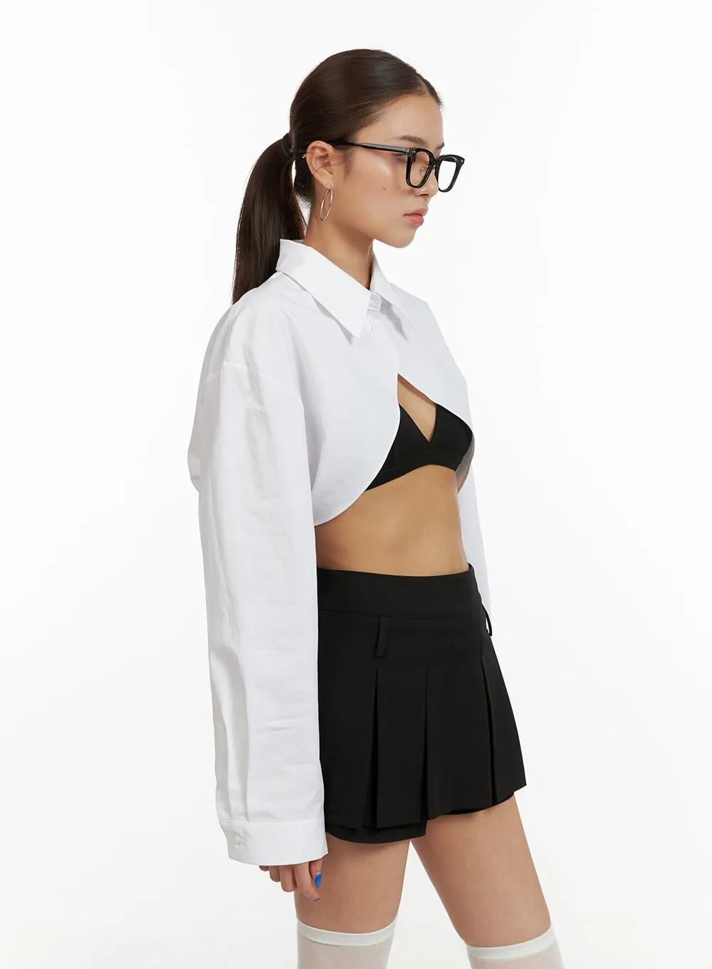 Collar Cotton Bolero Shirt CY431 sold by Lewkin product image thumbnail 5