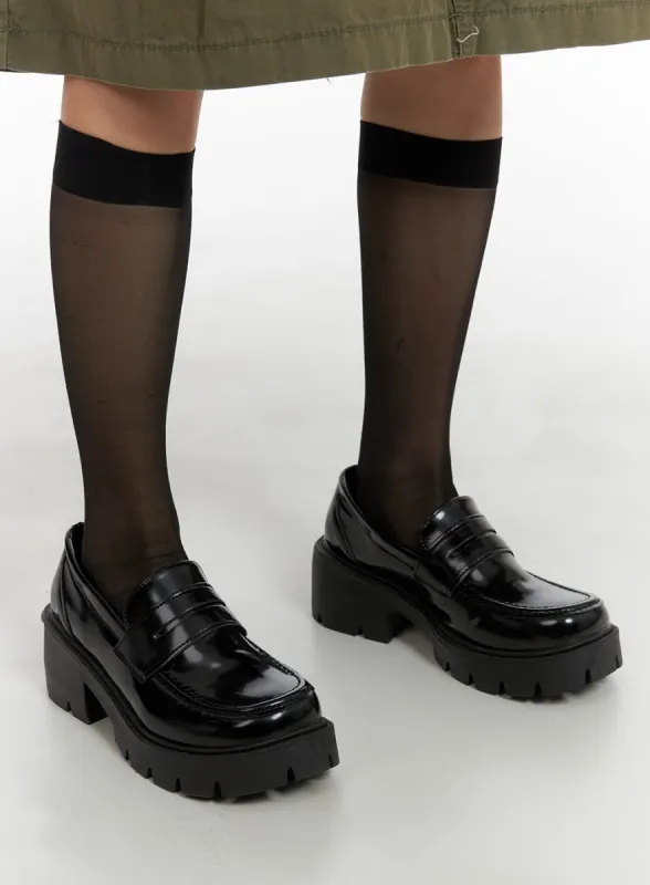 Chunky Heel Loafers CA404 sold by Lewkin