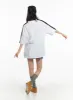 Pleated Denim Cargo Mini Skirt OM418 sold by Lewkin