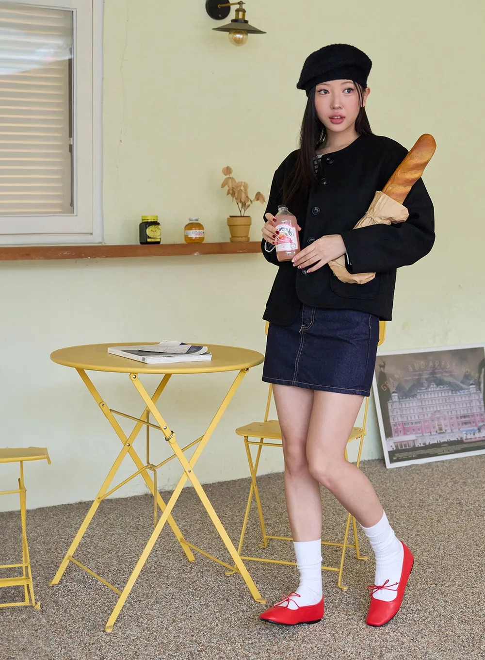 Denim Mid Waist Mini Skirt OD326 sold by Lewkin product image thumbnail 5