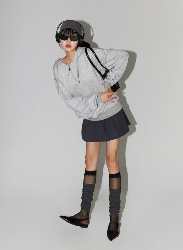 Solid Pleated Mini Skirt IF402 sold by Lewkin