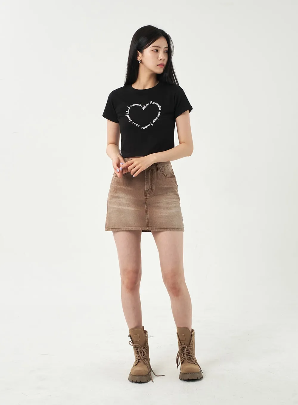 High Waist Mini Skirt OY303 sold by Lewkin product image thumbnail 2