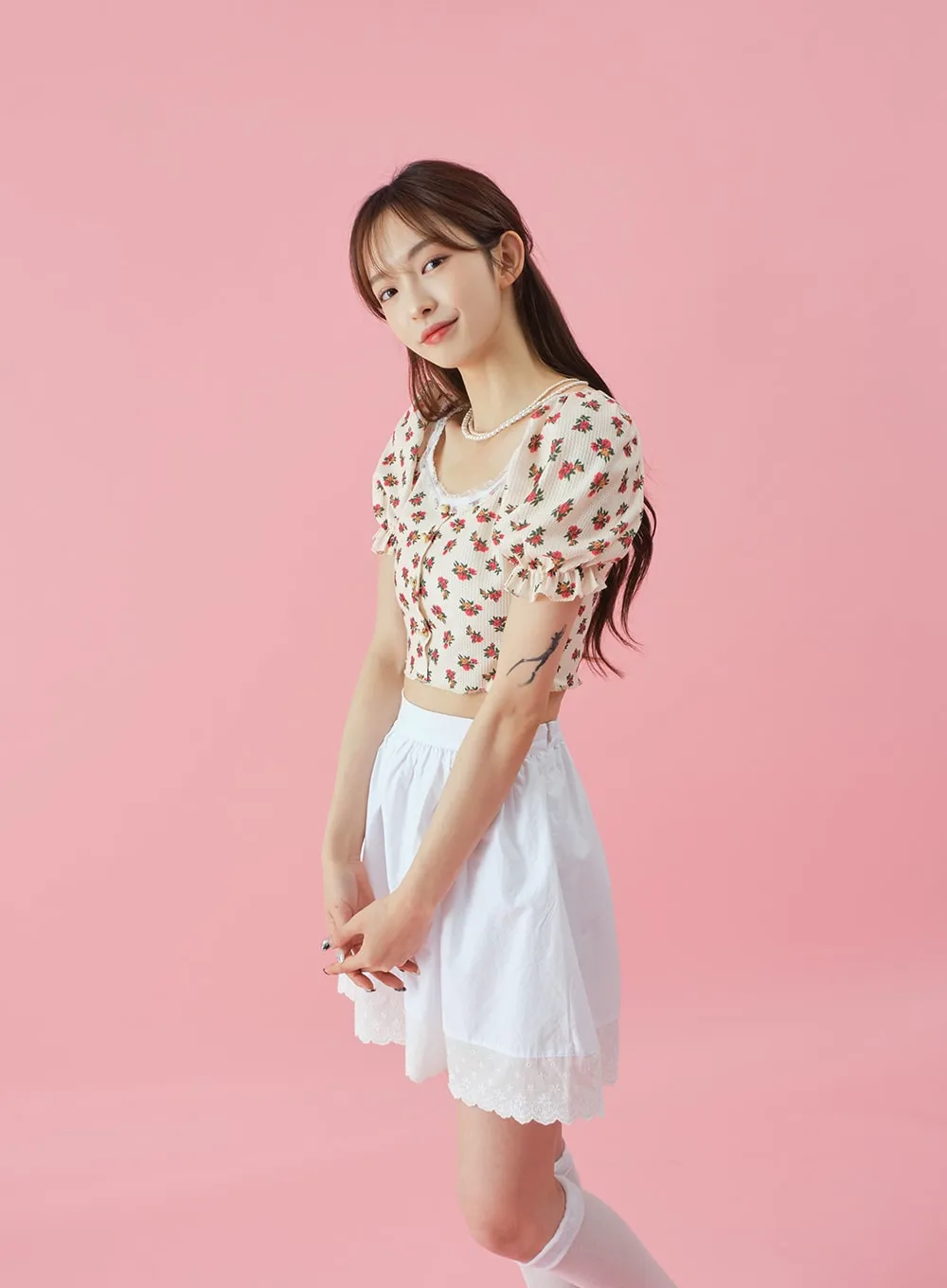 Lacy Flower Print Cardigan BY31 sold by Lewkin product image thumbnail 3