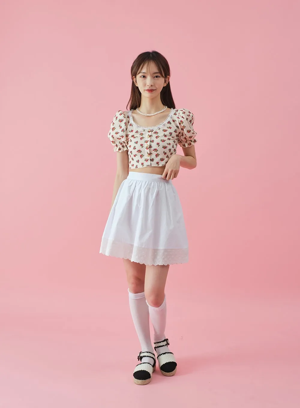 Lacy Flower Print Cardigan BY31 sold by Lewkin product image thumbnail 5