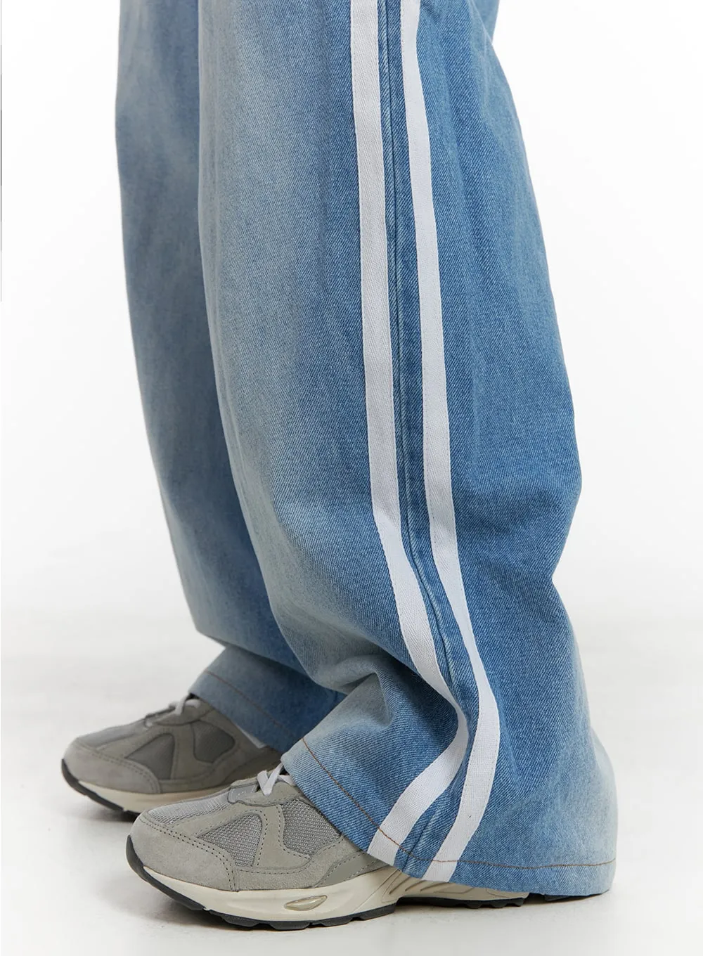 Low Waist Striped Baggy Jeans (UNISEX) CM407 sold by Lewkin product image thumbnail 5