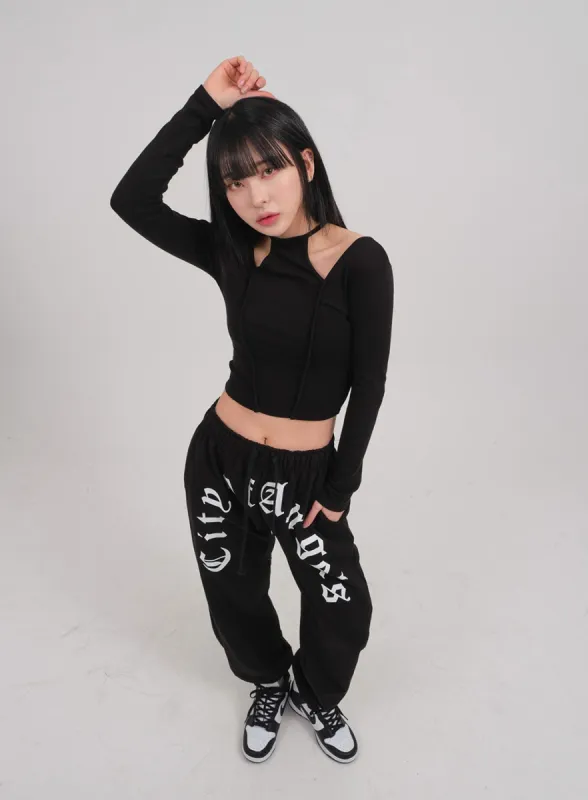 Cut Out Long Sleeve Top C0302 sold by Lewkin