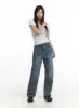 Washed Straight Leg Jeans CF401 sold by Lewkin